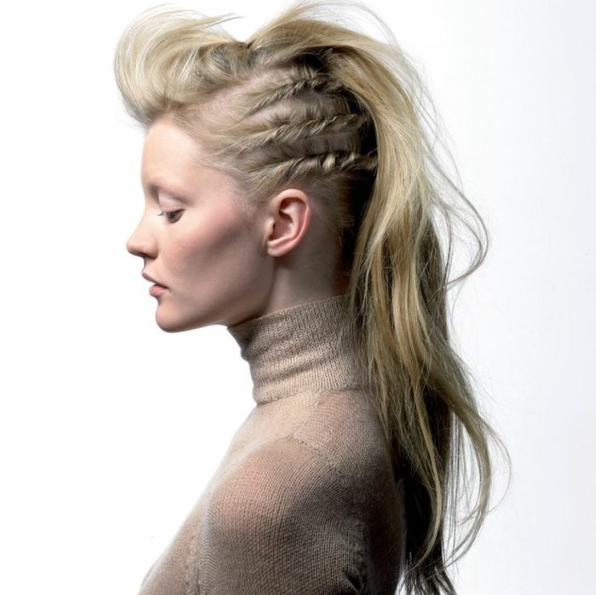 coiffure viking femme demi queue