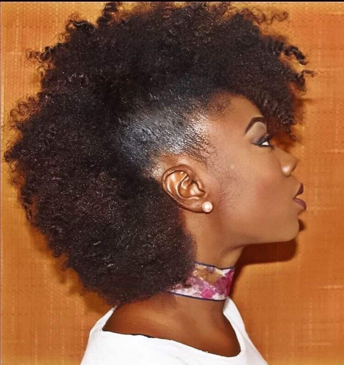 cheveux afro frohawk